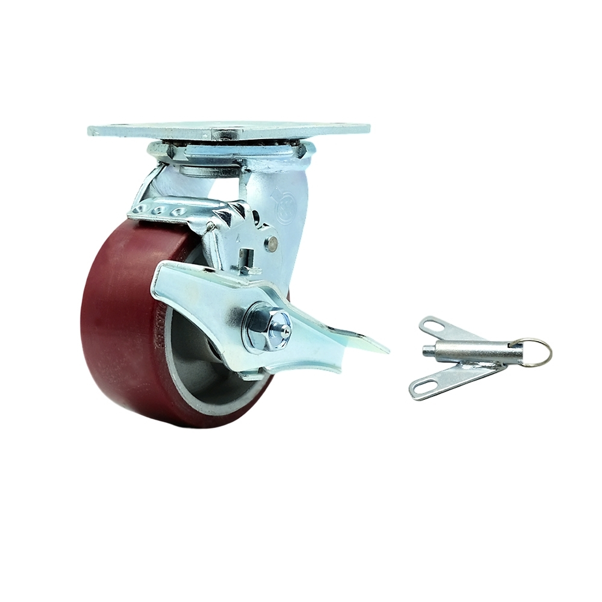 Service Caster, 4in. x 2in. Plate Caster, Wheel Diameter 4 in, Caster Type Swivel, Package (qty.) 1, Model# SCC-SS30S420-PAR-TLB-BSL